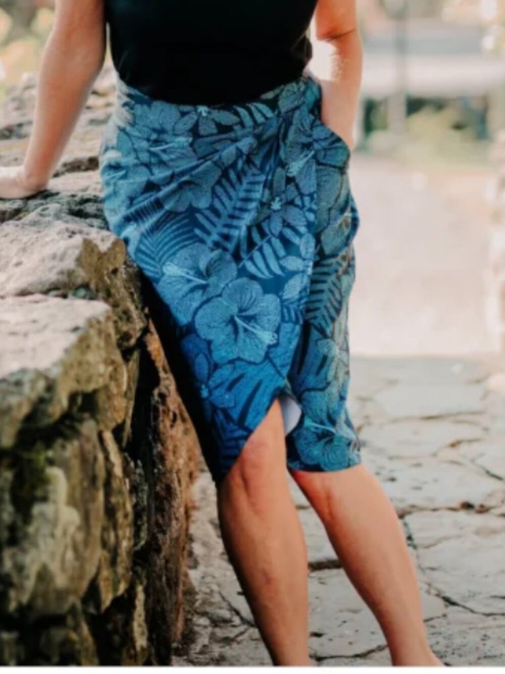 RIPSKIRT HAWAII Maui Moonlight Length 3 Wrap Skirt sz M